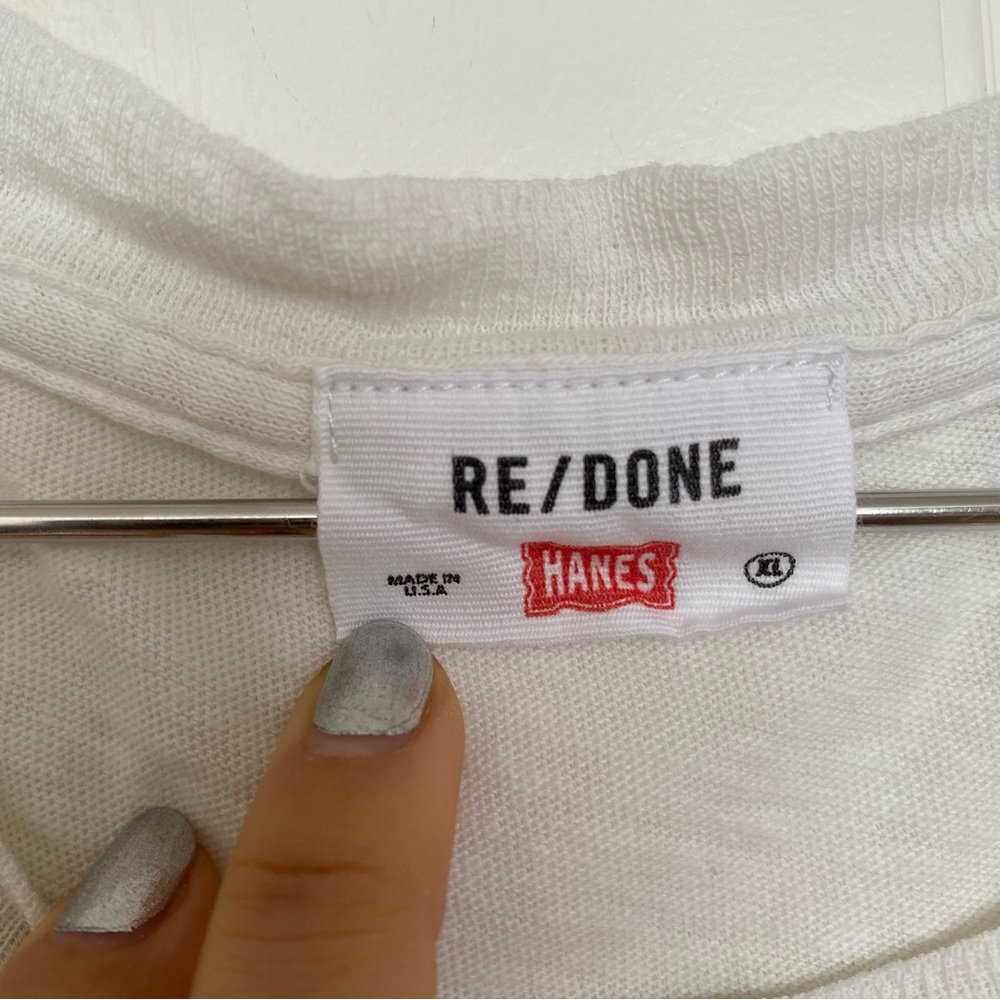 RE/DONE x Hanes The Classic Tee in Vintage White - Picture 6 of 7